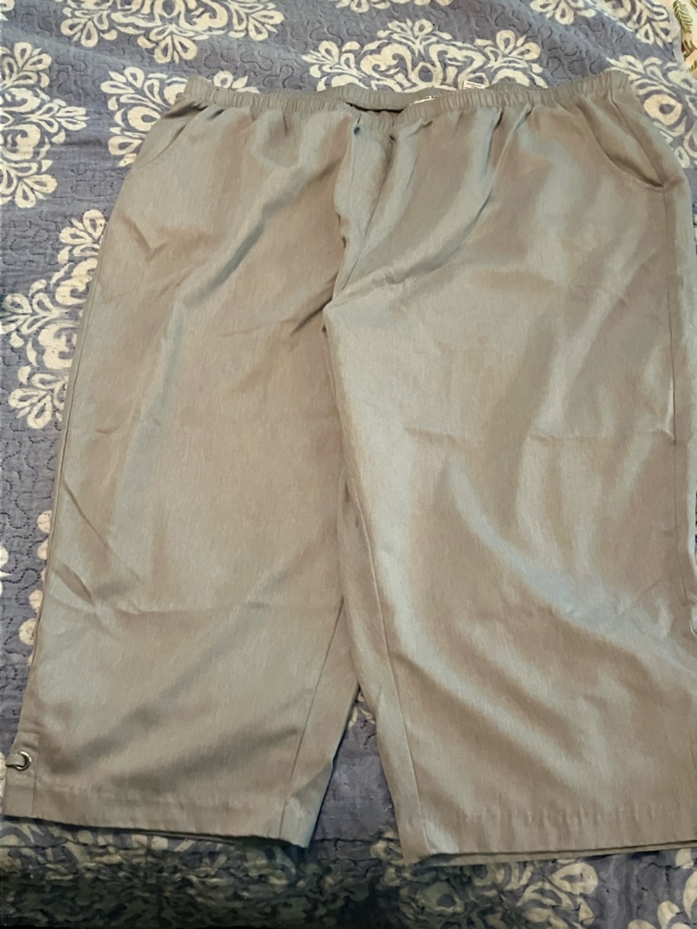 Allison Daley Capri Pants W/ Pockets Size 22 W Gray